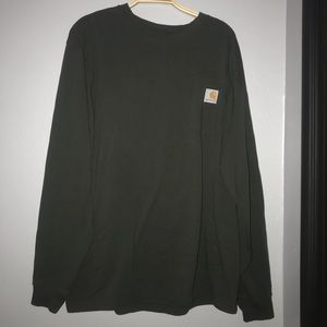 Carhartt Men’s Loose Fit Heavyweight Long Sleeve Logo Pocket Work T-Shirt